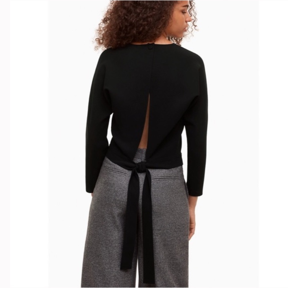 NWT Aritzia Wilfred Laon Blouse in Black size Large